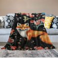 thumbnail image 2 of ONETECH Fox Blanket Cherry Blossom Blanket Cozy Soft Lightweight Flannel Throw Fox Cherry Blossom Decor Gifts for Girls, 2 of 6