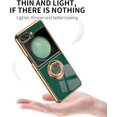 thumbnail image 2 of Compatible with Samsung Galaxy Z Flip 5 Case for Women Men Cute Samsung Z Flip 5 Protective Case Shockproof with Stand and Luxury Plating Gold Edge Phone Case Cover (Night Green), 2 of 14