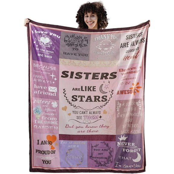 to My Sister Blanket, Sister Birthday Gifts from Sister Brother, Sisters Gifts from Sister Blanket, Sisters Gifts from Sister Christmas, Birthday, Graduation, Valentines Day, Sisters Throw Blanket