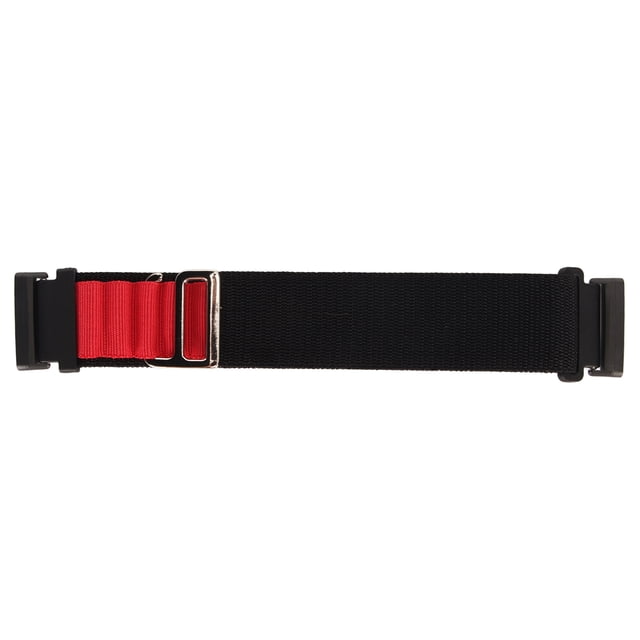 Bracelet de Montre Intelligente en Nylon Tissé Extensible, Sangle de Remplacement, Accessoire Compatible avec Fitbit Versa 4 3 Sense 2 Noir et Rouge