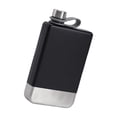 thumbnail image 3 of Petaca de acero inoxidable 304, contenedor de licor, botella para senderismo, regalo para hombre, color negro D Negro 9oz, 3 of 9