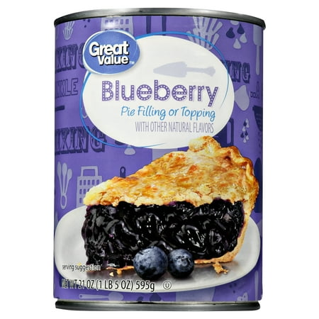 (3 Pack) Great Value Pie Filling or Topping, Blueberry, 21 (Best Cherries For Cherry Pie)