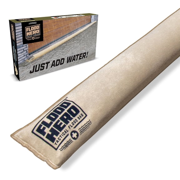 Flood Hero 18 ft Water Activated Sandbag - Flood Bag Barrier for Home