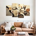 thumbnail image 2 of Elephant Stock Abstract Earth Tone Swirls Wall Art - Horizontal Multi Panel Canvas - Living Room Wall Decor - Abstract Multi Panel - Beige And Brown Decor - 68" x 42", 2 of 4