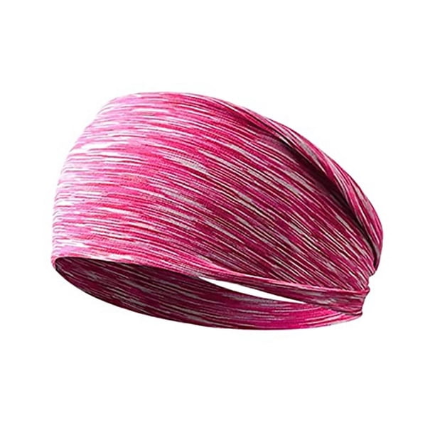 Banda para el cabello deportiva para yoga, banda absorbente de humedad de secado rápido que absorbe el sudor, banda para correr para hombres y mujeres, banda elástica alta de color para fitness