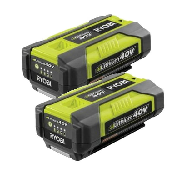 Ryobi RY40200 Trimmer (2 Pack) Replacement 40V Slim Battery - 130186006-2PK