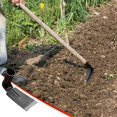 thumbnail image 3 of Hoe Garden Tool, Portable Carbon Steel Hand Hoe, Solid Mattock Pick Garden Hoe, Hand Rake Garden Tool, Weeding Hoe for Yard Transplanting Digging Planting Loosening Soil Camping Or Prospecting (B), 3 of 5