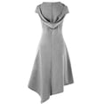 thumbnail image 3 of Capa para mujer, vestido informal de verano para mujer, vestido midi con capucha y corte para mujer, 3 of 5