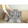 thumbnail image 2 of Ambesonne Black White Throw Pillow Cover 2 Pack, Savannah Zebra Stripe, 20", Black White, 2 of 5
