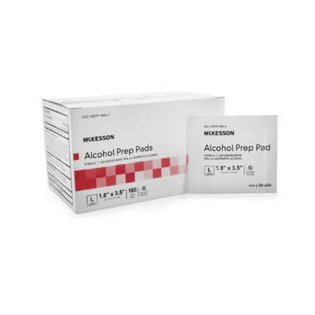 - Alcohol Prep Pad - Large - 100 Each / Box
