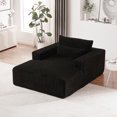 thumbnail image 5 of LUCKHAO 75-Inch Oversized Chaise Lounge Chair Indoor , Corduroy Upholstered Sofa Couch with Deep Seat,Fluffy Modern Sleeper Chair , Comfy Single Sleeper Couch ,No Assembly Required, 5 of 19