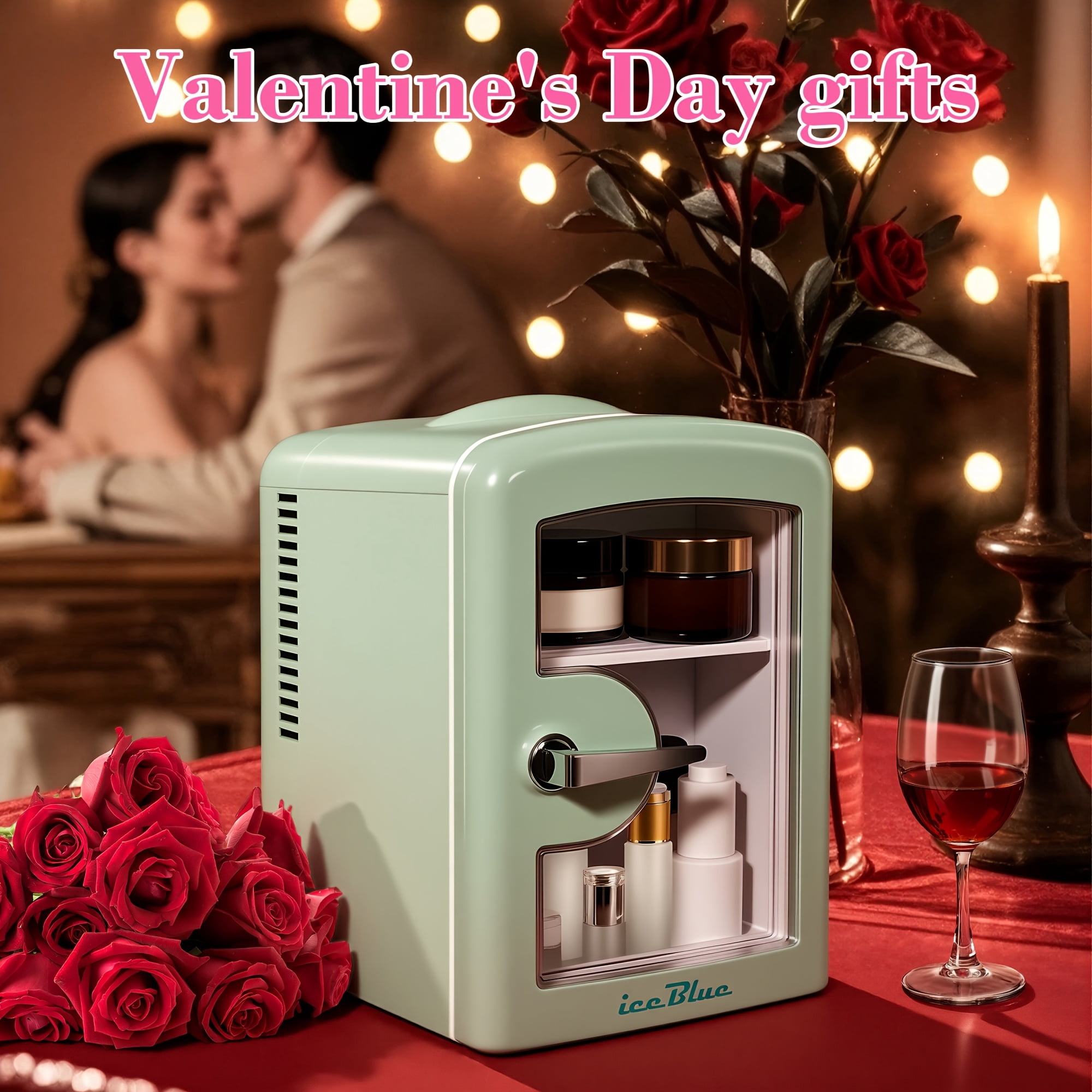 [Portable Mini Refrigerator] Portable Mini Refrigerator Freezer | 4-liter, Six 12-ounce Cans Compact Refrigerators, White