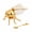 White, variant on HAHUT Durable Bee Honey Jar, Decorative Bee Shaped Honey Pot, Zinc Alloy Golden Sugar Honey Container for Kitchen Home