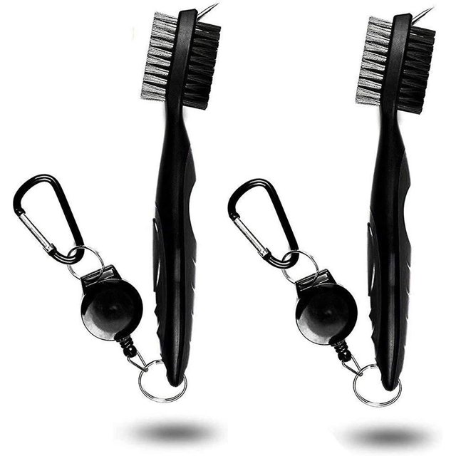 Limpiador de ranuras para palos de golf con tirolina retráctil de 2 pies y herramientas de limpieza de mosquetones de aluminio (a-1b) LingWen 9024715491794