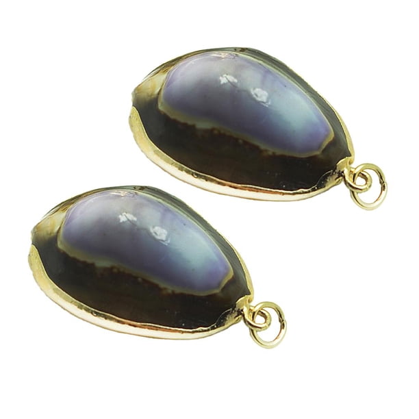 1 Par de Colgantes de Pendientes Dorados para Joyas de Bricolaje, Formas Variadas (, Janthina, Concha Y Concha Pequeña) Accesorios D