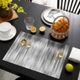 thumbnail image 3 of Grey Placemats Set of 4, Modern Abstract Art Ombre Striped Placemats for Dining Table, Place Mats for Kitchen Tabletop, Waterproof Wipeable Dining Table Mats Set, 3 of 9