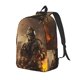 thumbnail image 1 of Balery Apocalyptic Skull Soldier Mochila Clásica Impresa Básica para Viaje, Mochila Escolar Resistente al Agua, Mochila de Lona con Correas Ajustables-Small, 1 of 5