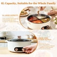 thumbnail image 4 of Four Grid Multifunctional Stew Pot,6l Large Capacity Integrated Hot Pots Electric Caldron, Chinese Shabu Shabu Pot for Family Party, 4 of 8