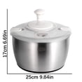 thumbnail image 3 of 6L Stainless Steel Salad Spinner with Bowl – Large Capacity Vegetable & Fruit Washer & Dryer for Lettuce, Kitchen Pasta & Fries Strainer, 3 of 9