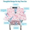thumbnail image 3 of Shopping Cart Cover for Baby 2-in-16 High Chair Cover with Safety Harness Multifunctional Grey Pattern Cart Covers for Babies Soft Padded Grocery Cart Cover for Baby Boy Girl, 3 of 4