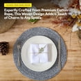 thumbnail image 2 of Two Tone Cotton 15" Round Woven Placemat Sets, 4-Pack Navy Blue, 2 of 7