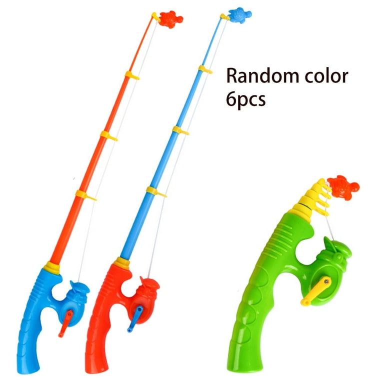 6 Pcs Kids Fishing Rod Fishing Pole Toy Educational Learning Toys for  Children