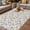 Off-White, variant on Blue Pink Flowers Outdoor Rug for Patio/Deck/Porch, Non-Slip Large Area Rug 4 x 6 Ft, Spring Floral Elegant Pastoral Rustic Indoor Outdoor Rugs Washable Area Rugs, Camping Rug Carpet Runner