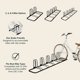 thumbnail image 2 of Soporte de piso para bicicletas Retrospec Stash Rack para 5 bicicletas, negro, 2 of 6