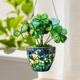 thumbnail image 4 of 2D Acrylic Pendant Hanging Decoration, Ngxiha Shamrock Suncatcher Four Leaf Clover Window Hanging Ornament, Acrylic Stained Glass Effect Art, Holiday Outdoor Decoration, 4 of 4