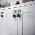 thumbnail image 4 of HDJNal 6 Pcs New Marble Pattern Cabinet Handles - Modern Stone Polished Chrome Aluminum Furniture Pulls, with Solid Brass Base Knob for Bathroom Kitchen Dresser,Black, 4 of 7