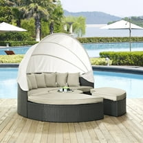 Modway Sojourn Outdoor Patio Sunbrella® Daybed in Antique Canvas Beige