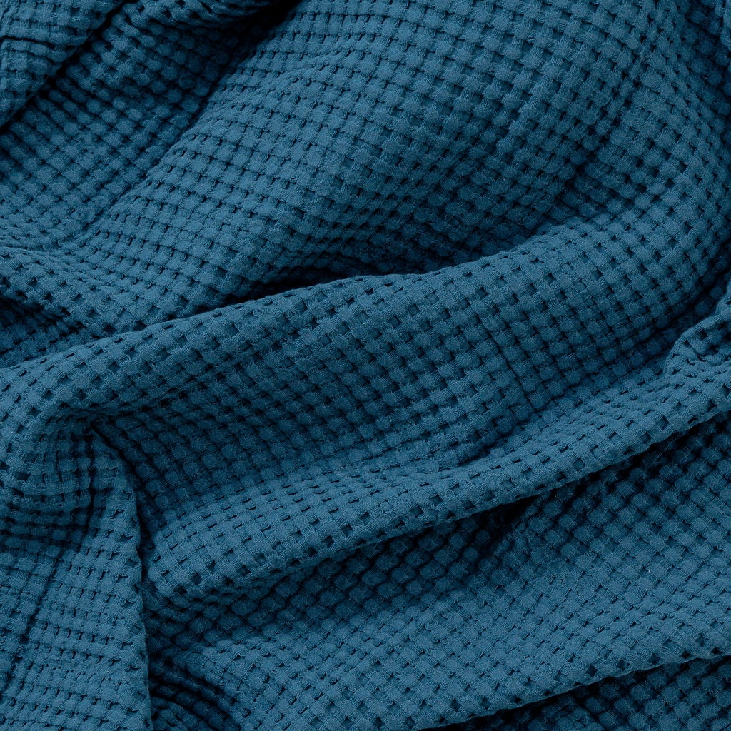 Comfy Cubs Waffle Weave Blanket - 40” x 40” - 100% Cotton Soft, Lightweight Baby Blanket, Neptune