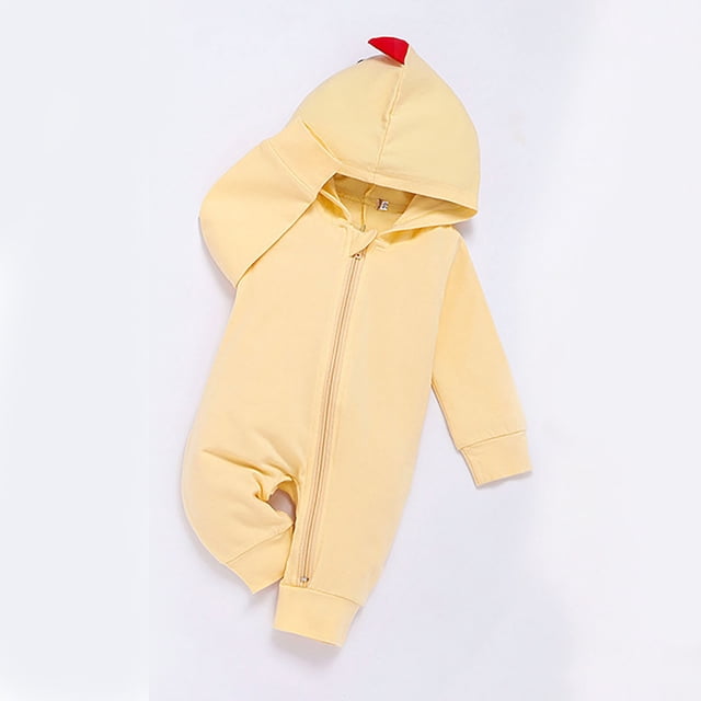 EGNMCR Barboteuses pour Enfants Tout-Petits Bébés Filles Garçon Fermeture Éclair Manches Longues Mignon Dinosaure Grenouillère une-Pièce Barboteuses pour Enfant