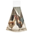 thumbnail image 2 of 2PCS Velcro Hangable Hand Towels Quick-Drying Hanging Kitchen Towels for Kitchen & Bathroom Chicken and Rooster, 2 of 7