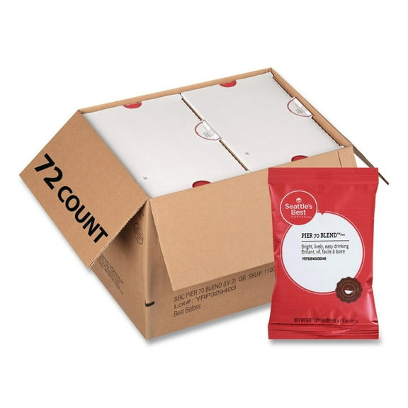 Seattle's Best 12420869 2.1 oz. Packet Premeasured Coffee Packs - Pier 70 Blend (72/Carton)