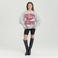 thumbnail image 3 of Women's Gameday Couture Ash Ohio State Buckeyes Oversized Pennant Pride Premium Fleece Sweatshirt, 3 of 3