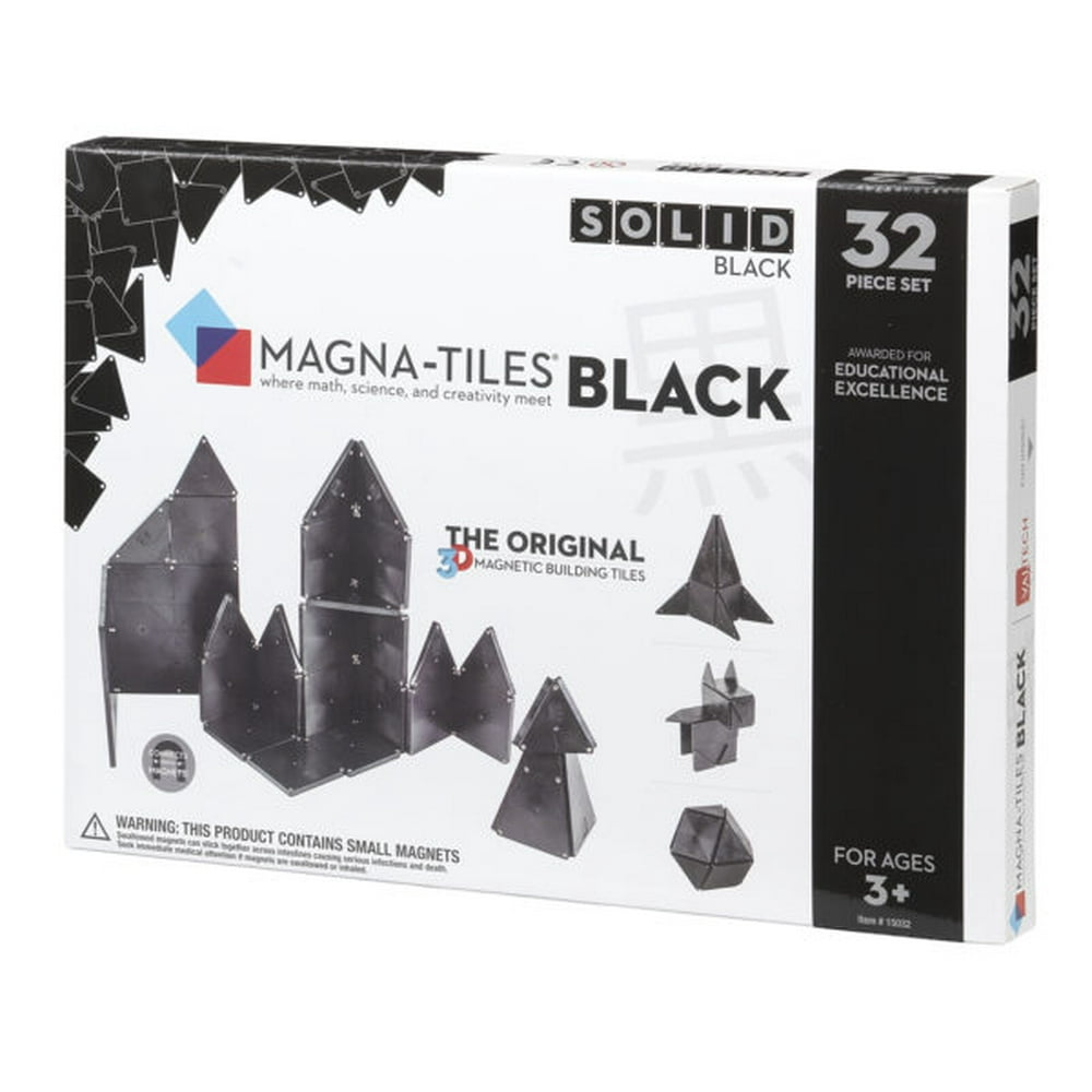 MagnaTiles Black 32 pcs. Blocks by MagnaTiles (15032)