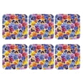 thumbnail image 2 of Balery 6 Pcs The Garden Tricolor Pansy Flowerleather Coasters Set, Drink Table Cup Coasters For Living Room Kitchen Coffee Decor, 2 of 9