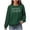 #02 Green, variant on Busydd Christmas Sweatshirts for Women Fashion Vacation Ribbed Crewneck Sweatshirt Casual Loose Long Sleeve Pullover Sweatshirt M