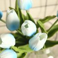 thumbnail image 3 of Toystoory Mini flor artificial, lirio único, tulipán, flor monarca, flor falsa de PU, decoración para el hogar y la Oficina, decoración para Flores artificiales azul claro Toystoory HA6563-11B, 3 of 6