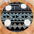 thumbnail image 2 of Floral Bohemian Round Tablecloth with Elastic Border, 52-56 Inch Cover for Dining Room and Special Occasions, 2 of 7