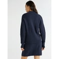 Time and Tru Women's Mock Neck Cable Knit Sweater and Skirt Set, 2
