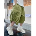 thumbnail image 5 of HUANBAI Boys Kids Cargo Shorts Youth Boy's Casual Stretch Shorts Outdoor Cargo Bottoms 6-7 Years, 5 of 6