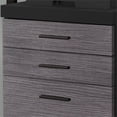 thumbnail image 3 of FILING CABINET - 3 DRAWER / BLACK / GREY ON CASTORS, 3 of 5