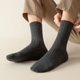 thumbnail image 5 of TNOBHG Men Business Socks Men's Mid-calf Business Socks Retro Solid Color Anti-slip Breathable Soft Cotton Socks Non-slip Men Socks, 5 of 8