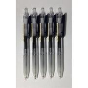 muji clear ballpoint gel pen [blue-black] 0.5mm x 5