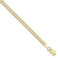 thumbnail image 5 of 10K Yellow Gold 2.4mm Flat Beveled Curb Chain Bracelet 7 Inch, 5 of 6