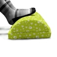 thumbnail image 5 of Paw Print Foot Rest, Monochrome Design Animal Footsteps on Summer Nature Toned Background, Non-Slip Backing Ergonomic Memory Foam Leg Support for Office, Apple Green and White, by Ambesonne, 5 of 5
