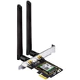thumbnail image 1 of Tarjeta WiFi 6 AX3000 PCIe WiFi para PC con BT 5.1, adaptador inalámbrico de doble banda 802.11ax con MU-MIMO, latencia ultrabaja, seguridad WPA3, compatible solo con Windows 10/11 (64 bits)..., 1 of 6