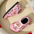 thumbnail image 3 of lnmuld Cute Sneakers Toddler Girls Sneakers Soft Sole Non Quick Drying Beach Footwear with Prints and Easy Closure for Play Size:15 Months, 3 of 4